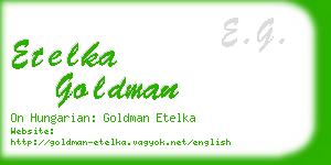 etelka goldman business card